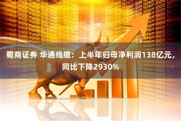 蜀商证券 华通线缆：上半年归母净利润138亿元，同比下降2930%